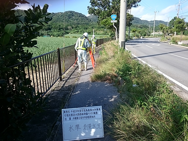 水準測量状況 水準測量状況
